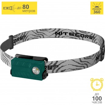 Налобный фонарь NITECORE NU20 GREEN CREE XP-G2 S3 15994